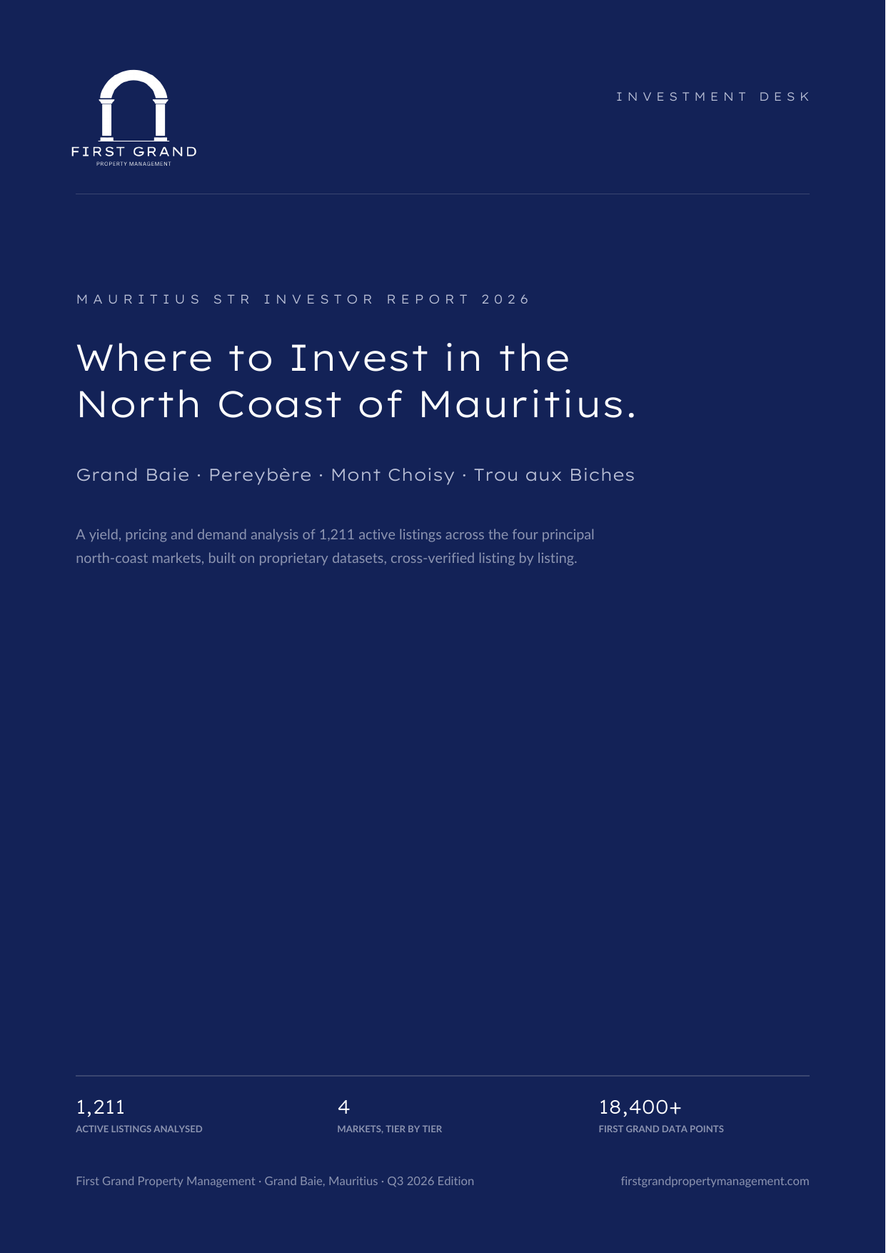 Mauritius STR Investor Report 2026 guide cover